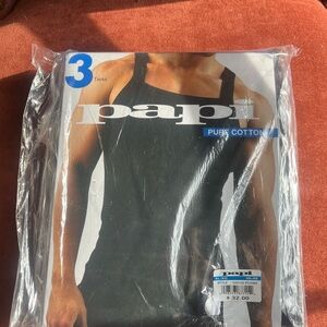 Papi Black Men's Cotton Tank Tops - 3 Pack